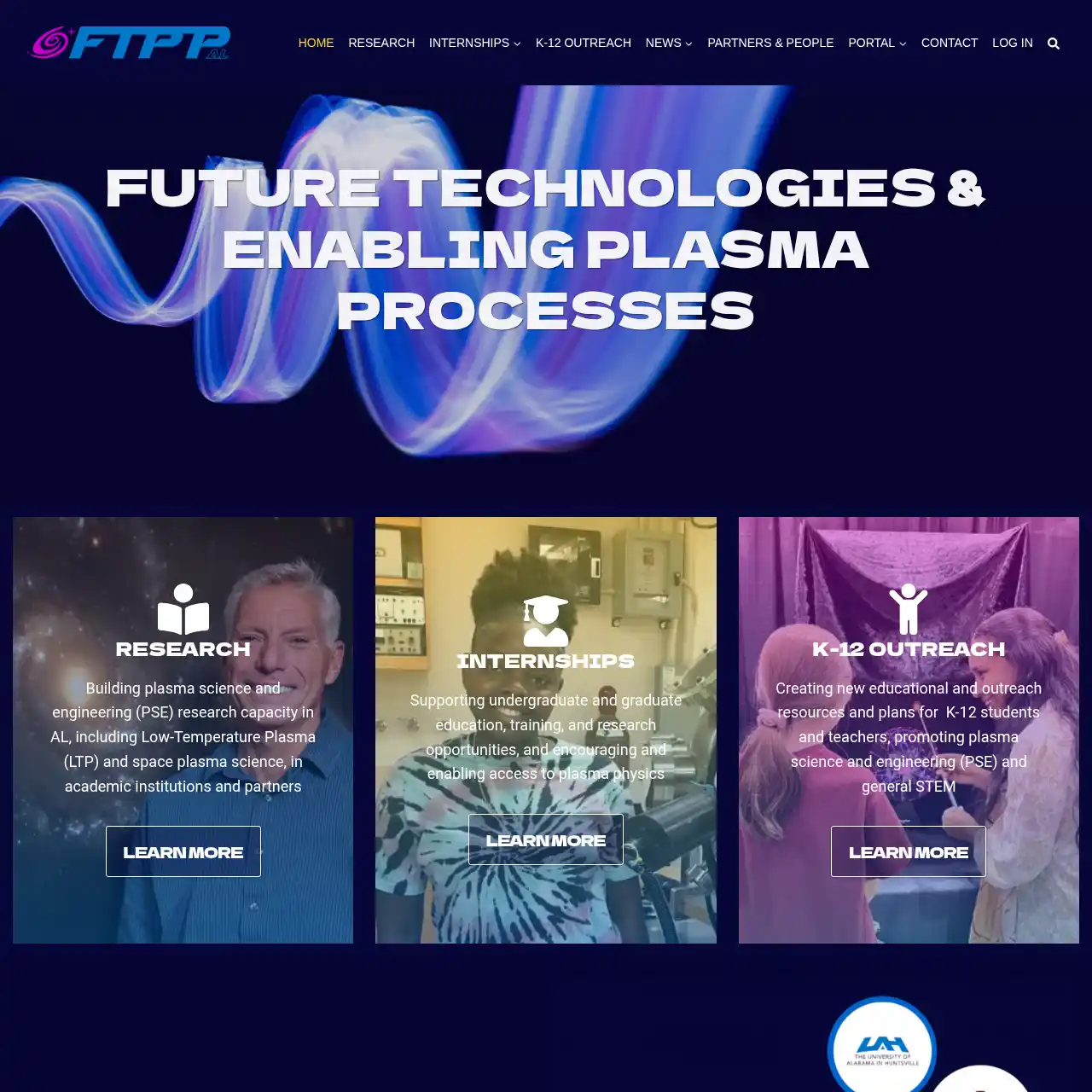 Alabama Physics Website Preview